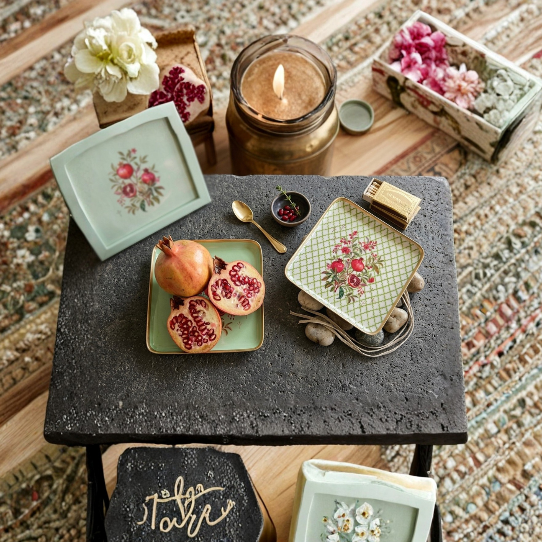 Signature Print Trays - Anar Green Tray