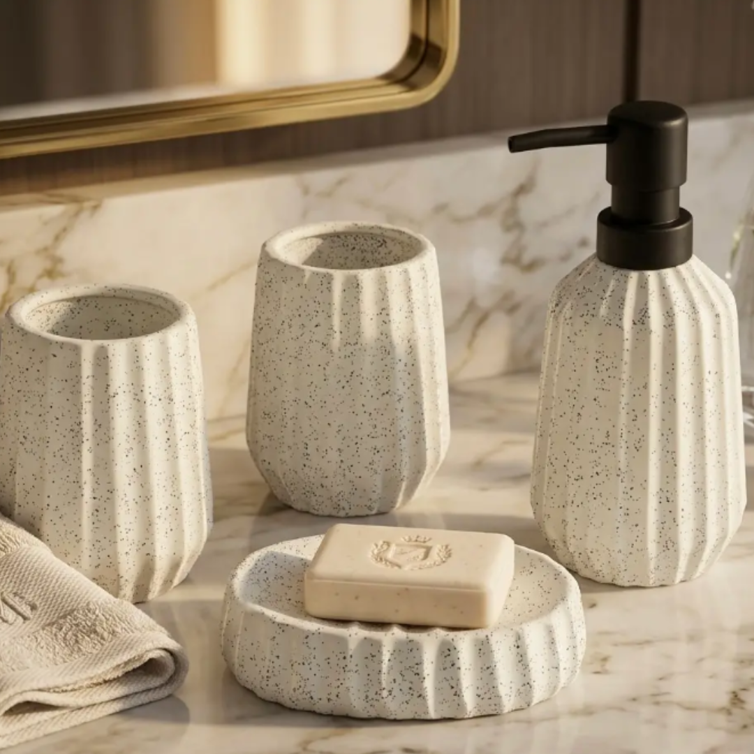 Granite Texture Luxe Bathroom Accesory