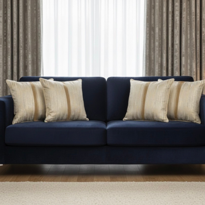 Gold Striped Luxe Cushion Cover