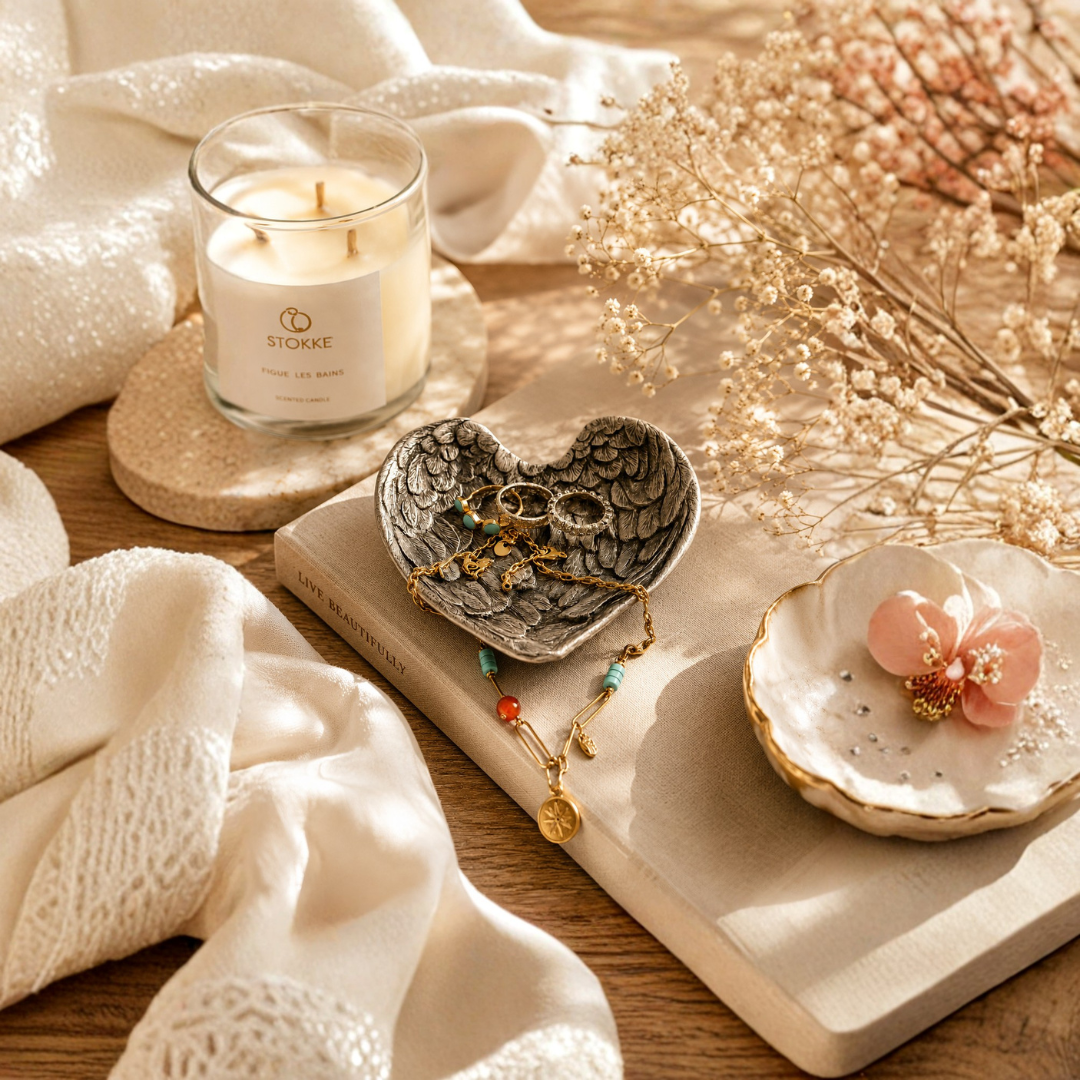 Heart-Shaped Silver Trinket Tray