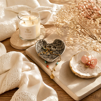 Heart-Shaped Silver Trinket Tray