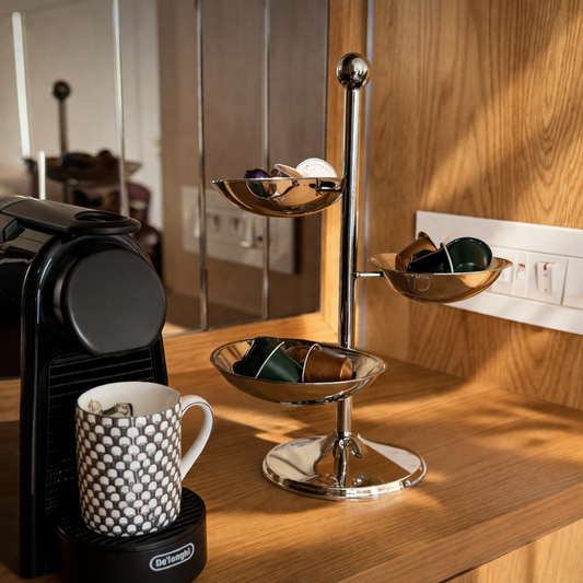 Classic Three-Tier Serving Stand in Stainless Steel