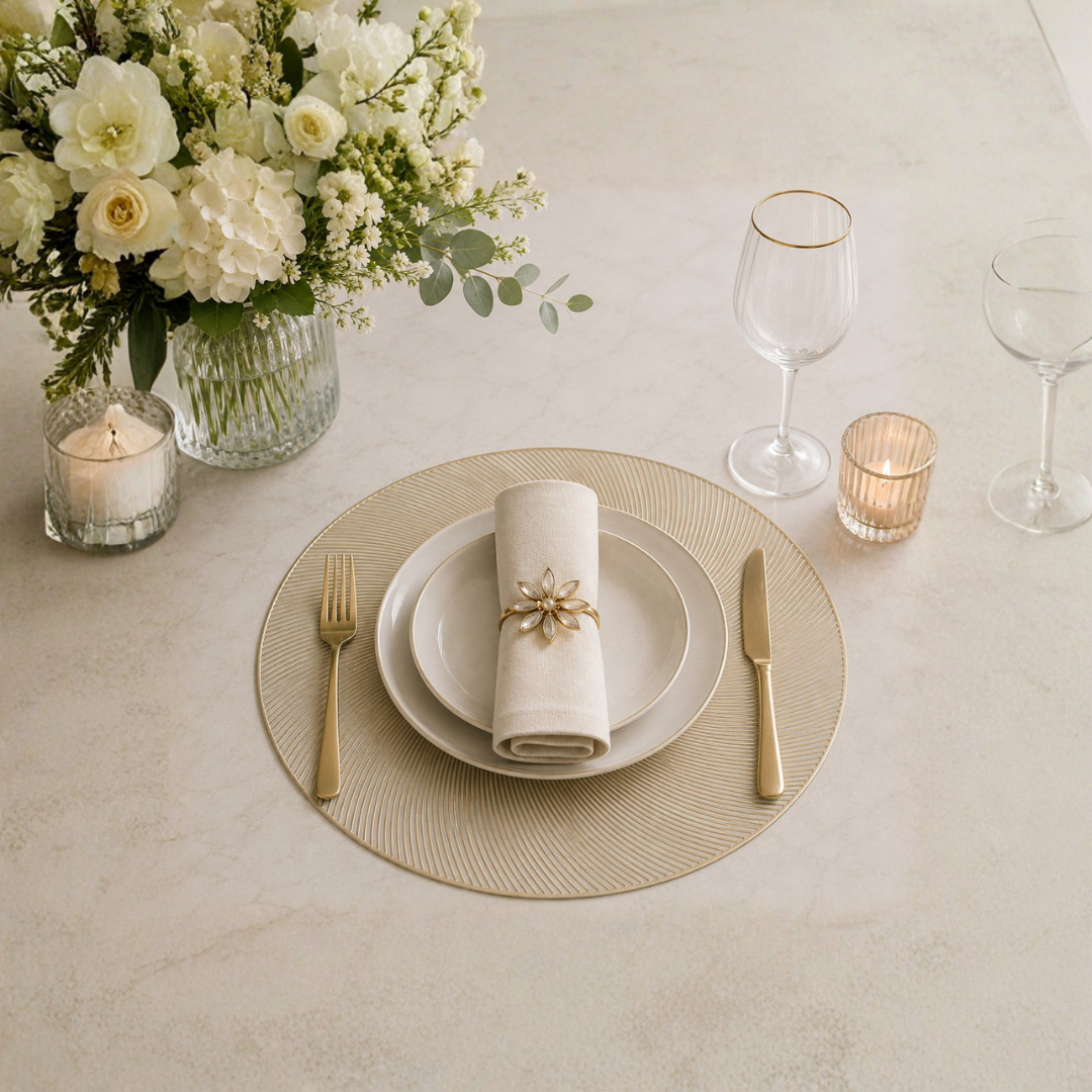Swirl Placemat (Silver & Gold)