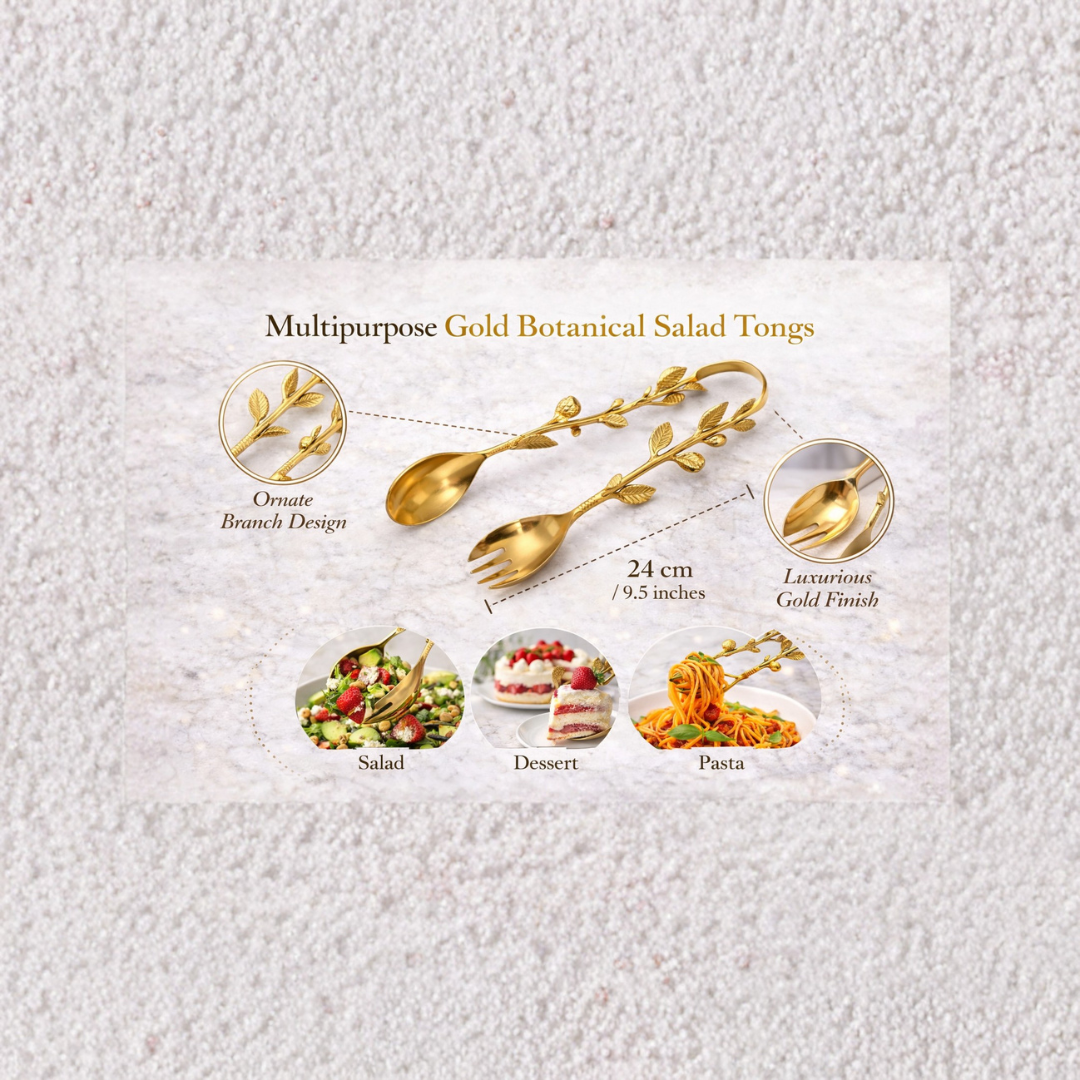 Botanica Gold Salad Server Set