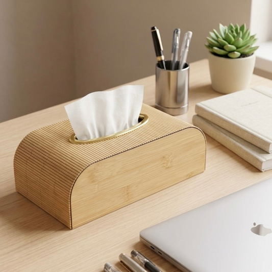Wooden Tissue Holder - light