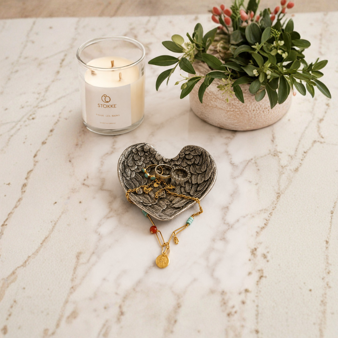 Heart-Shaped Silver Trinket Tray