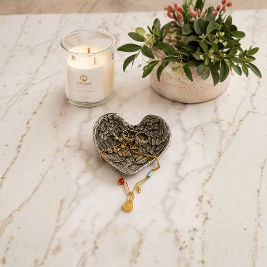 Heart-Shaped Silver Trinket Tray
