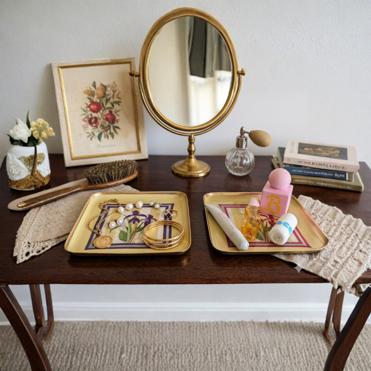 Pink/Purple Floral Print Tray