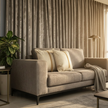 Gold Striped Luxe Cushion Cover