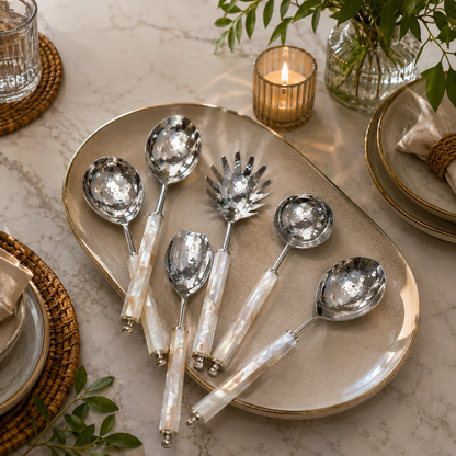 Pearl Luxe Silver Cutlery Set