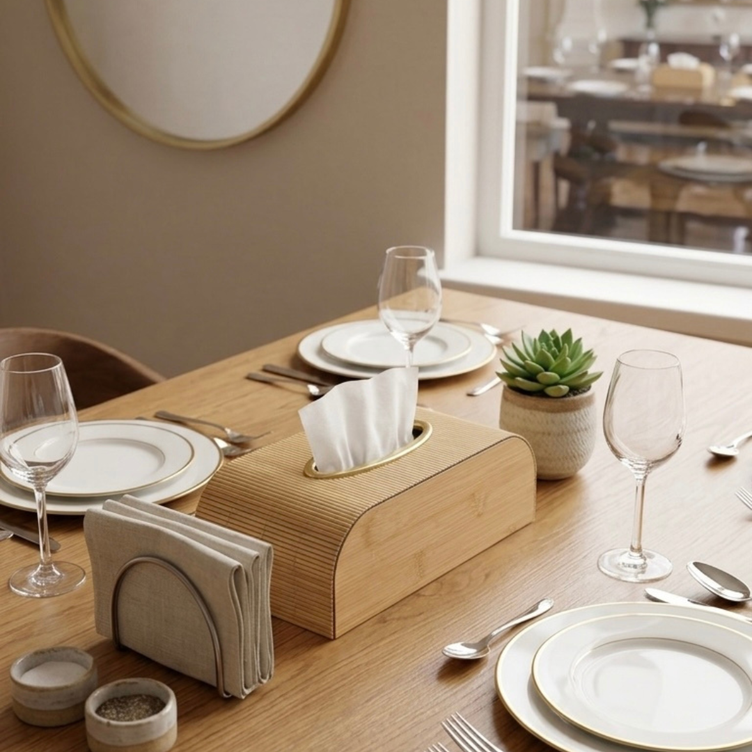 Wooden Tissue Holder - light