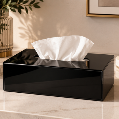 Black Mirror Tissue Holder