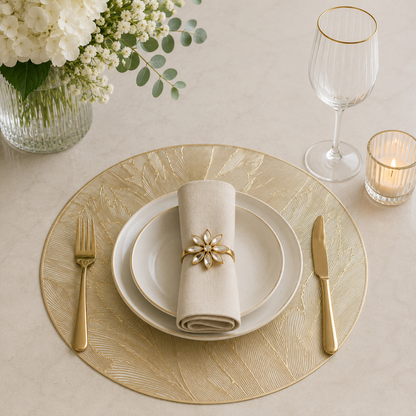 Feather Placemat (Gold, Silver & Rose Gold)