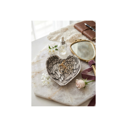 Heart-Shaped Silver Trinket Tray
