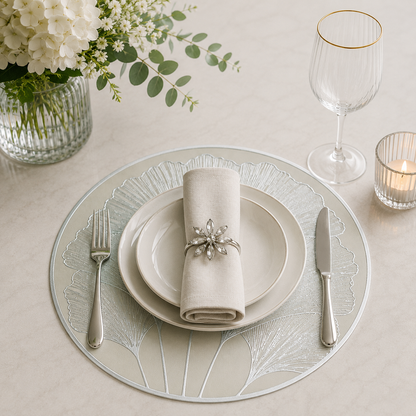 Ginkgo Leaf Placemat (Gold, Silver & Rose Gold)
