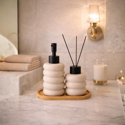 Stone Texture Luxe Bathroom Accessory