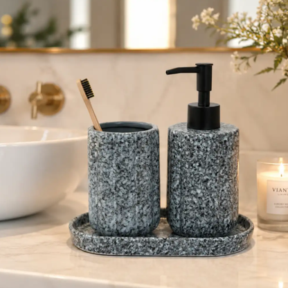 Granite Texture Luxe Bathroom Accesory