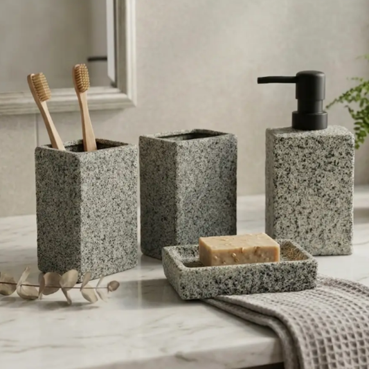 Granite Texture Luxe Bathroom Accessory