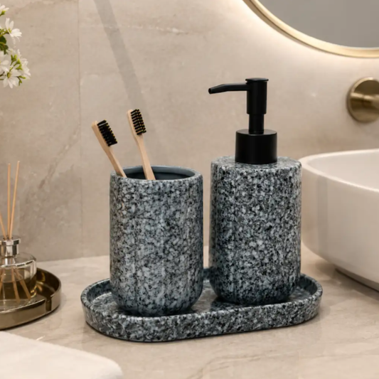 Granite Texture Luxe Bathroom Accesory