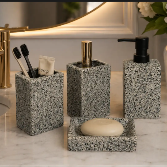 Granite Texture Luxe Bathroom Accesory