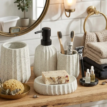 Granite Texture Luxe Bathroom Accesory
