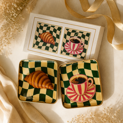 Coffee and Croissant Print Tray