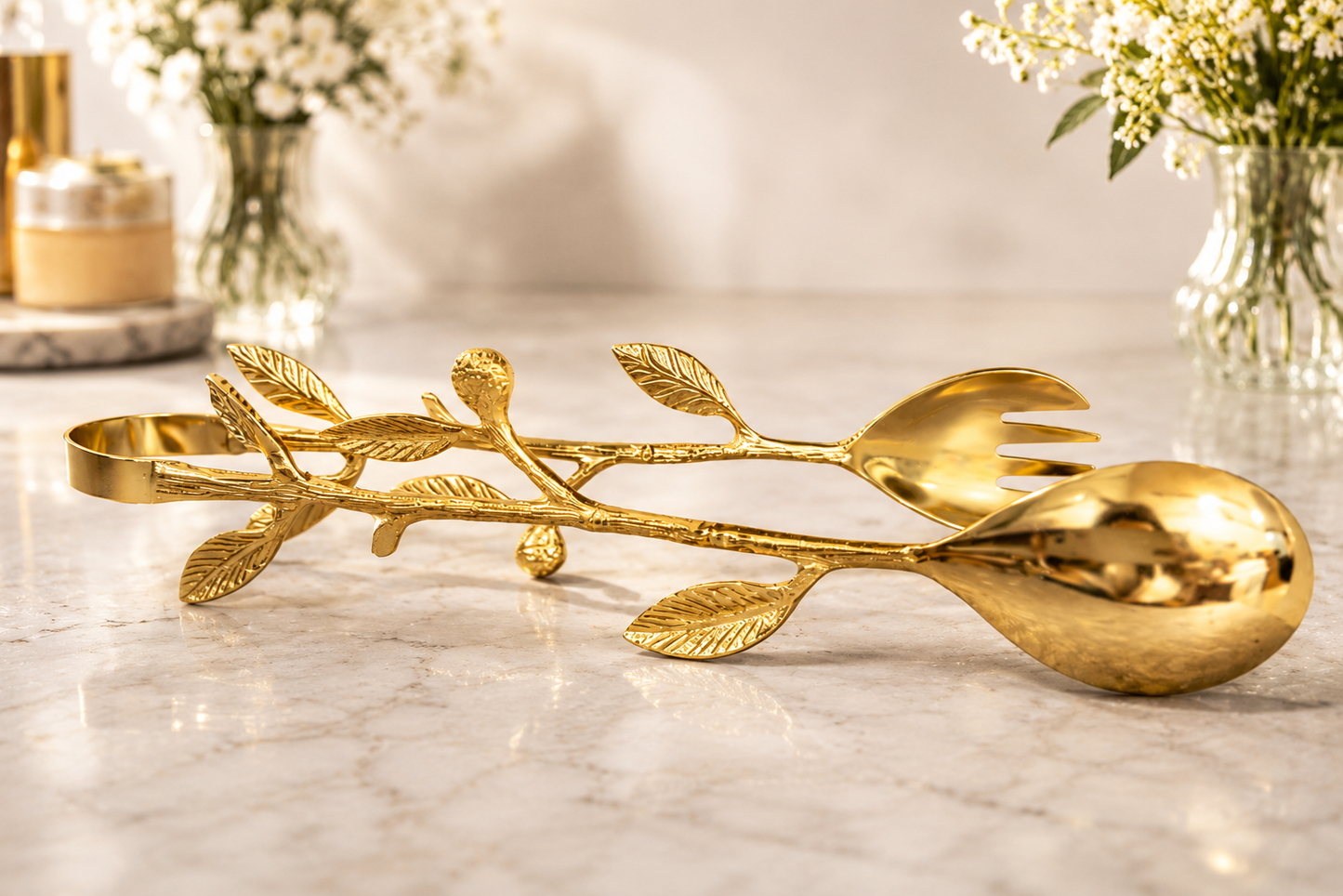 Botanica Gold Salad Server Set