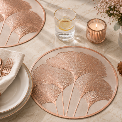Ginkgo Leaf Placemat (Gold, Silver & Rose Gold)