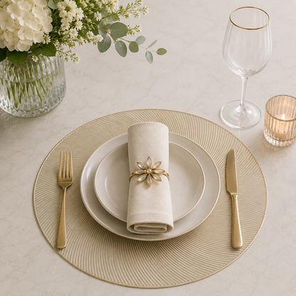 Swirl Placemat (Silver & Gold)
