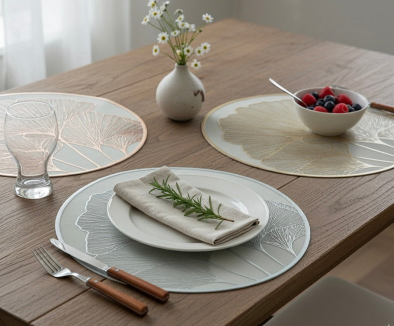 Ginkgo Leaf Placemat (Gold, Silver & Rose Gold)
