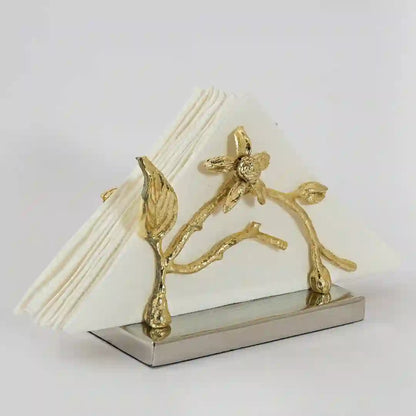 Luxury Gold Floral Napkin  Holder