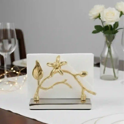 Luxury Gold Floral Napkin  Holder