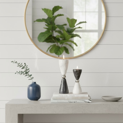 Handcrafted Inverted Marble Candle Stands
